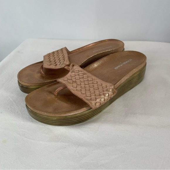 Donald J Pliner Fifi Slip On Cork Sandal in Rose Gold Size 11 - Picture 4 of 7